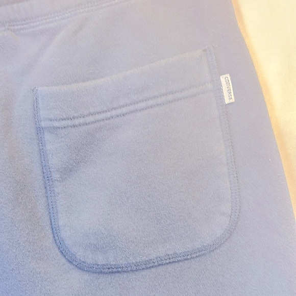 CONVERSE Gently Worn Men’s Fleece Sports Shorts Navy Blue - Size Small - Picture 6 of 10